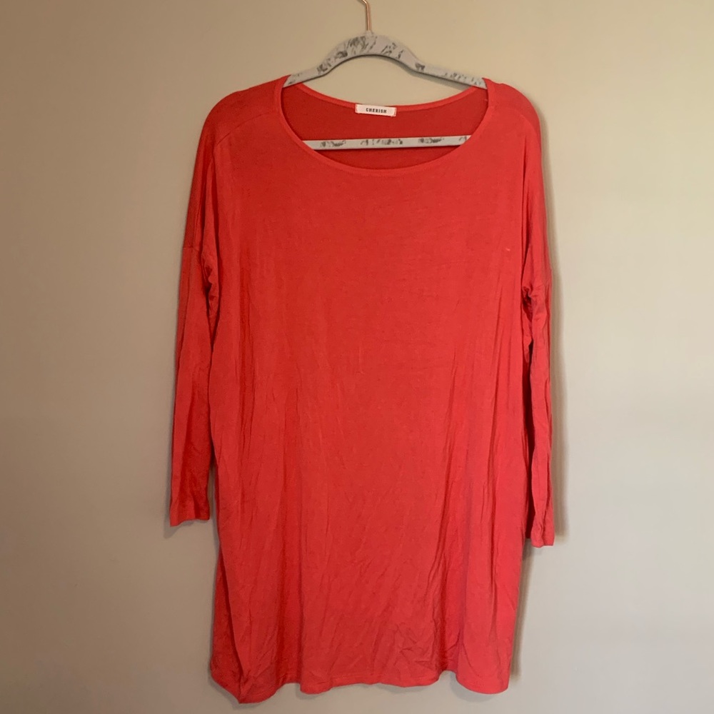 Pink boutique long sleeve shift dress